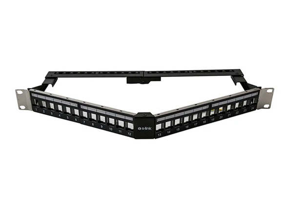 S-link  SL-P626 24lü Kolay Kullanımlı, FTP Boş V Şeklinde Patch Panel - 1