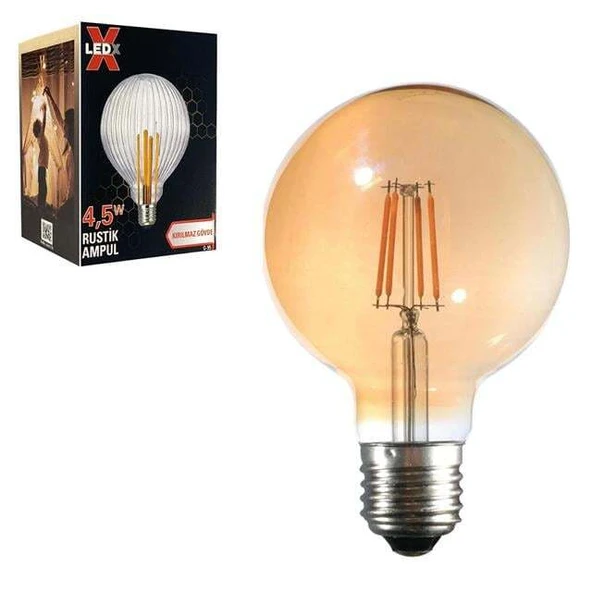 Ledx G-95 Kırılmaz Gövde 4,5 Watt Düz Rustik Ampul ürün görseli