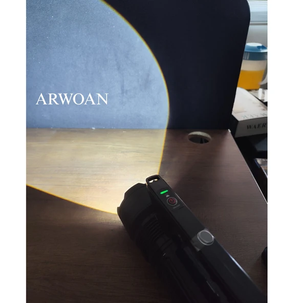 GK6766 LED Projektör Fener | Uzun Menzilli Şarjlı El Feneri, Yüksek Lümenli - Resim 7