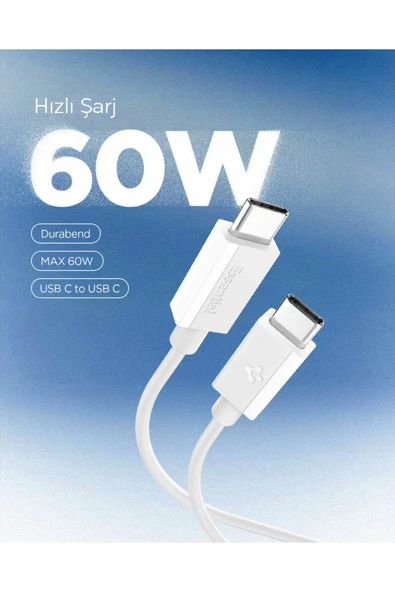 Spigen Essential 1M USB-C to USB-C 60W Kablo ACA08718 Siyah - 2