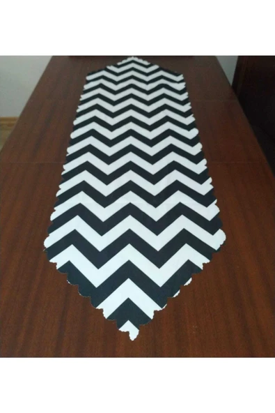 Alkan Homes Zigzag Desenli Dekoratif Runner ürün görseli