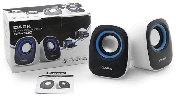 Dark Dk-ac-sp100 1+1 Multımedya Usb Speaker Beyaz - 2