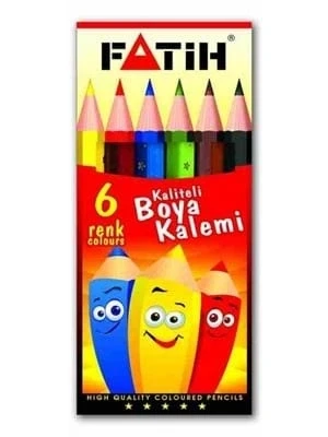 Fatih Kuru Boya 6 Renk Yarım Boy Fa33006Kb6Ryb