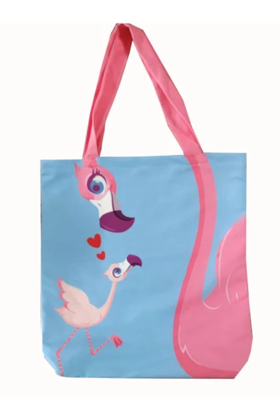Alkan Homes Flamingo Desenli Plaj Çantası - 2