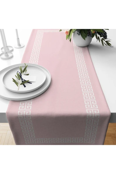 Alkan Homes Modern Desenli Lazer Kesimli Dijital Baskılı Dekoratif Runner - 2