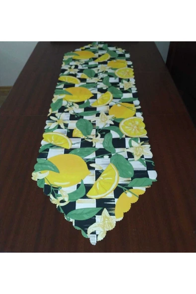 Alkan Homes Limon Desenli Dekoratif Runner ürün görseli