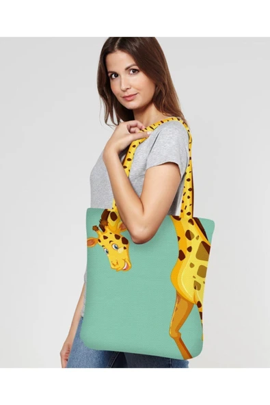Alkan Homes Zürafa Desenli Plaj Çantası