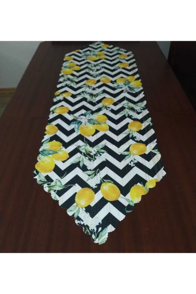Alkan Homes Limon Desenli Dekoratif Runner