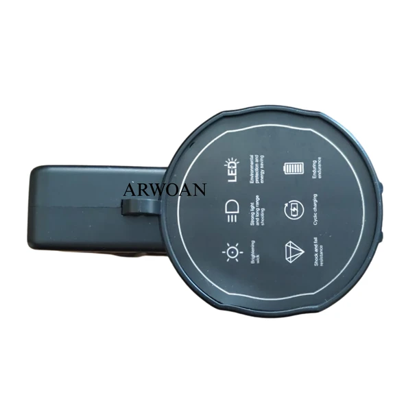 GK6697 Uzun Menzilli LED Projektör Fener | 10W Güçlü Aydınlatma | 7 Saat Çalışma Süresi | Taşınabilir Şarjlı El Feneri - 5