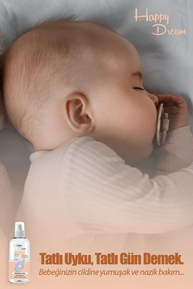 Happy Dream Bebek Masaj Yağı Besleyici , Rahatlatıcı % 100 Vegan 250ml - 4