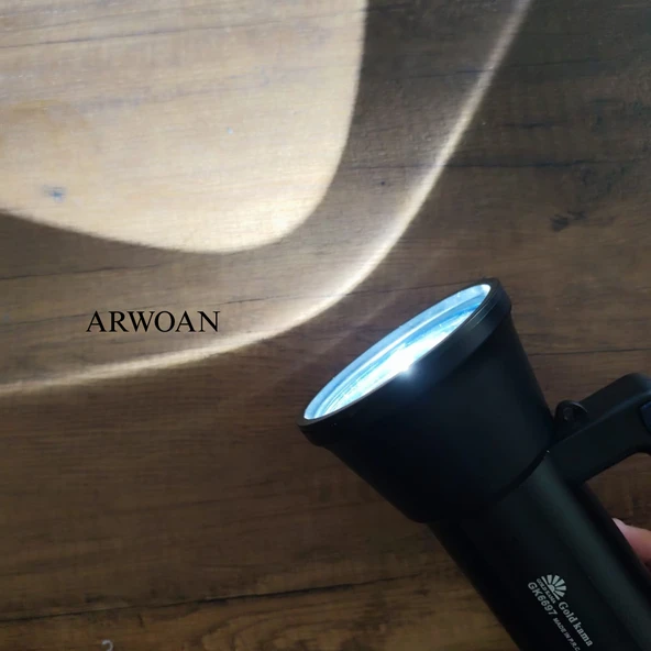 GK6697 Uzun Menzilli LED Projektör Fener | 10W Güçlü Aydınlatma | 7 Saat Çalışma Süresi | Taşınabilir Şarjlı El Feneri - 6