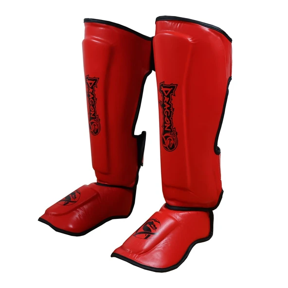 DragonDo 40715-P Kaval Ayak Koruyucu Kırmızı Profesyonel Kick Boks Kaval Koruyucu - 2