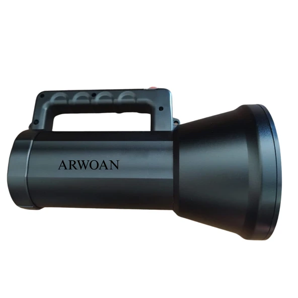 GK6698 Uzun Menzilli LED Projektör Fener | 3000 Metre Aydınlatma Mesafesi | Şarjlı El Feneri | Kamp & Arama Kurtarma - Resim 2