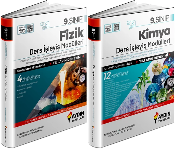 Aydın 2025 9. Sınıf Fizik + Kimya Ders Anlatım Fasikülleri Seti 2 Kitap ürün görseli