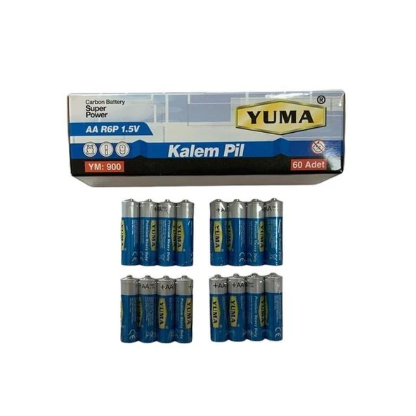 YUMA AA R6P 1.5V KALEM PİL 16 ADET - 1