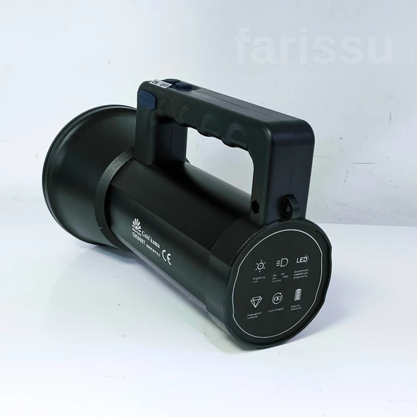 Gold Kama GK6697 Uzun Menzilli LED Şarj Edilebilir Projektör El Feneri 10W - Resim 7