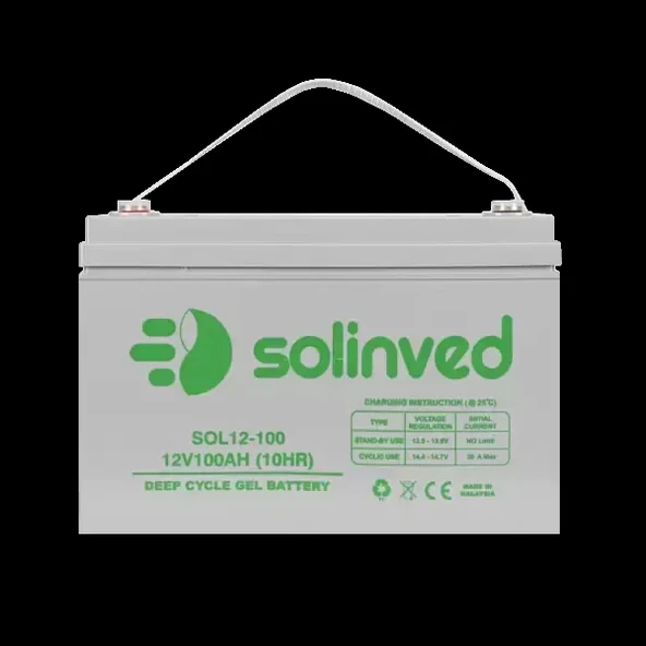Solinved 12v 100Ah Jel Akü ürün görseli 1