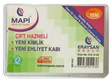 Mapi Çift Hazneli Kimlik - Ehliyet Kabı Şefaf 9101271