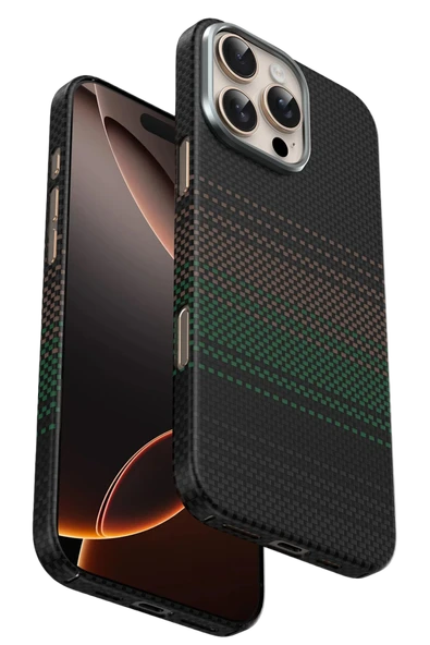 Fuchsia iPhone 16 Pro Kevlar Manyetik Şarj Uyumlu Kılıf - 4