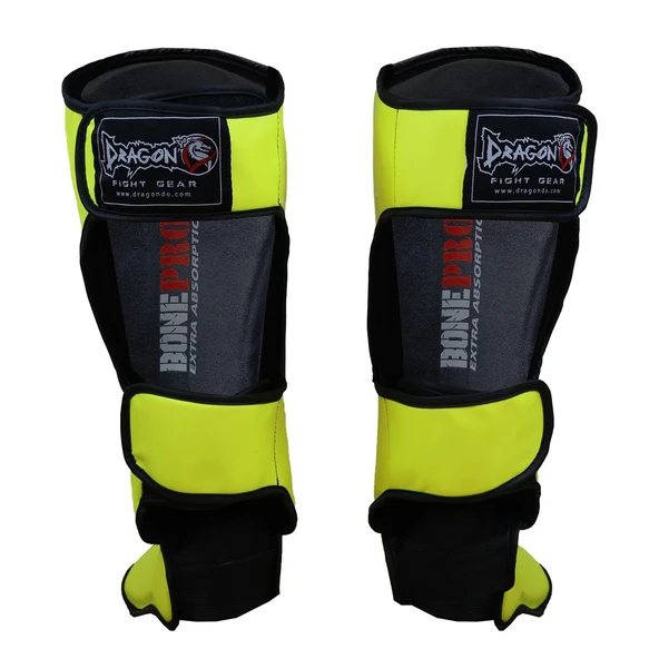 DragonDo 40715-P Kaval Ayak Koruyucu Neon Sarı Profesyonel Kick Boks Kaval Koruyucu - 6