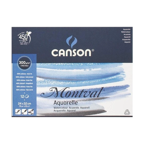 Canson Montval Suluboya Bloğu 24x32cm 12Yaprak 300gr