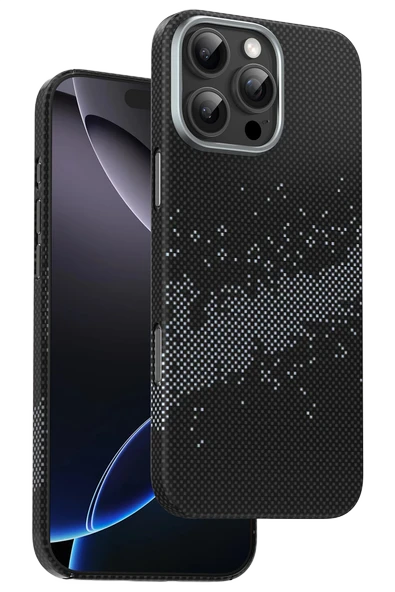 Fuchsia iPhone 16 Pro Kevlar Manyetik Şarj Uyumlu Kılıf - 5