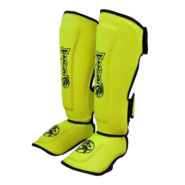 DragonDo 40715-P Kaval Ayak Koruyucu Neon Sarı Profesyonel Kick Boks Kaval Koruyucu - 2