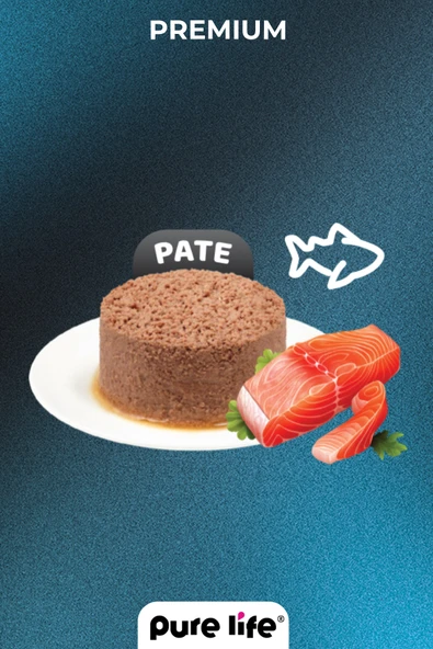 PURELİFE PATE SOMONLU YETİŞKİN KEDİ KONSERVE MAMA 400GR - 4