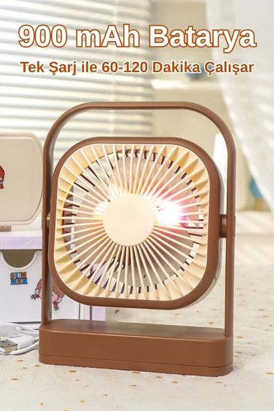Taşınabilir Usb Şarjlı 3 Kademeli Masaüstü Fan Vantilatör Soğutucu YS2551 - 4