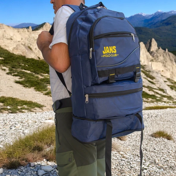 Lederax 55+10 Litre Körüklü Dağcı Sırt Çantası LD595 - 4