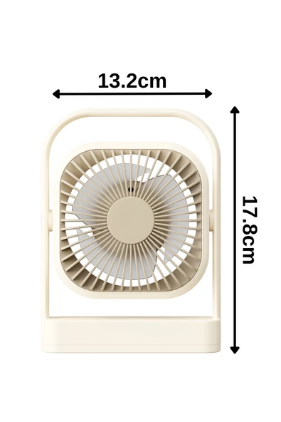 Taşınabilir Usb Şarjlı 3 Kademeli Masaüstü Fan Vantilatör Soğutucu YS2551 - 6