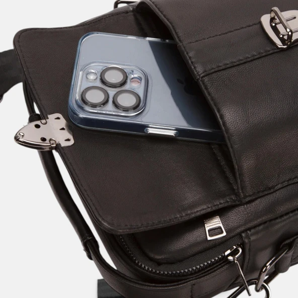 Lederax Hakiki Deri Orta Boy Omuz Çantası El Çantası LD594 - Resim 3