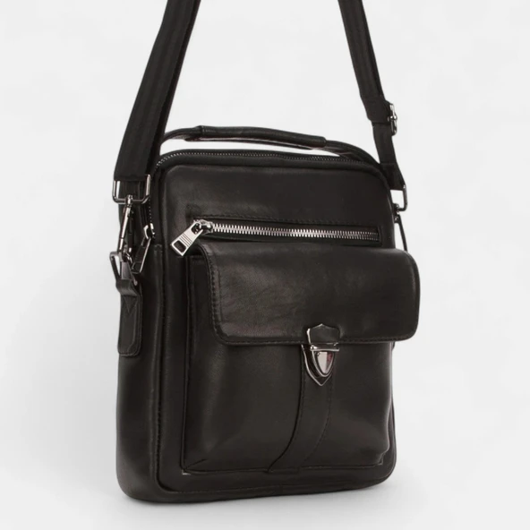 Lederax Hakiki Deri Orta Boy Omuz Çantası El Çantası LD594 - Resim 4