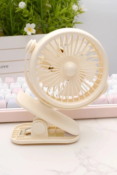 3 Kademe Usb Şarjlı Mandallı 360° Taşınabilir Fan Vantilatör Soğutucu YM88221 - 3