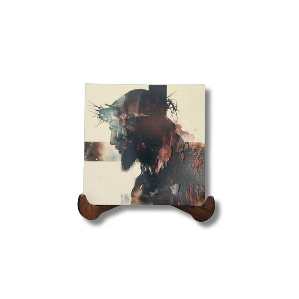 İsa'nın Profil Portresi Ahşap Dekor ürün görseli