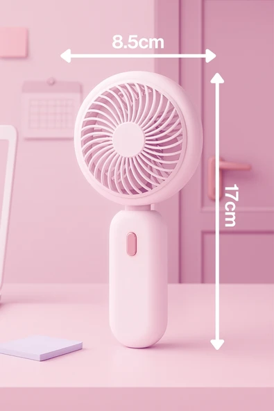 Taşınabililir Mini Usb Şarjlı 3 Kademeli El Masaüstü Vantilatör Fan Soğutucu YM88220 - 3