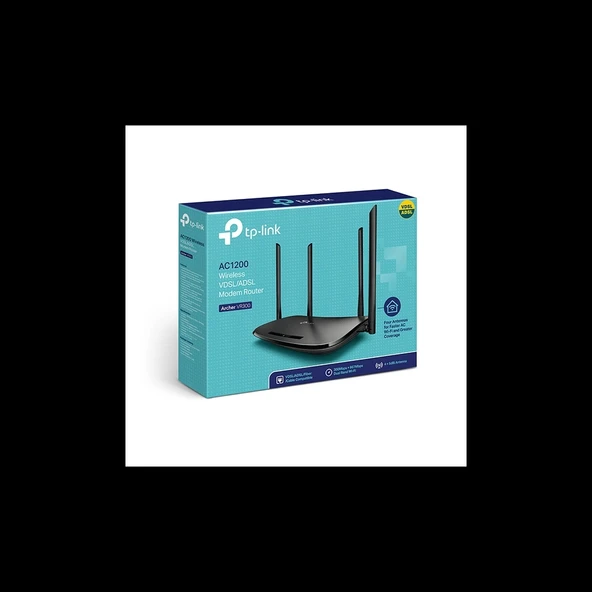 Tp-lınk Archer Vr300 V2, Ac1200, 4port, Dual Band Wifi, 1200mbps, 4xanten, Vdsl,adsl Modem - 4