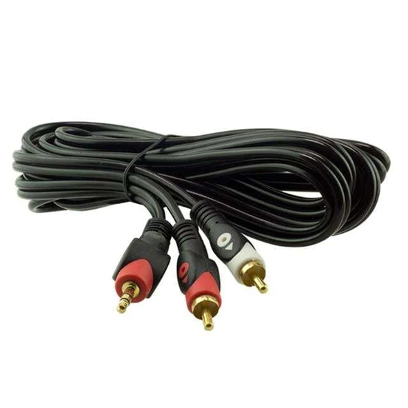 PowerMaster PM-648 2 Rca Erkek + 3.5 Mm Stereo Erkek 3 Metre Kablo ürün görseli 1