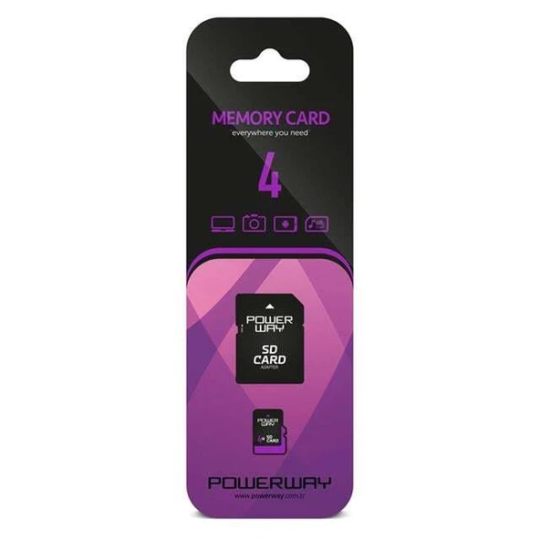 Powerway PWR-4 Micro 4GB Micro SD Hafıza Kartı - 1
