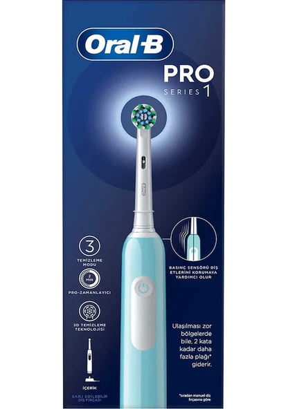 Oral-B Pro Series 1 Elektrikli Diş Fırçası Mavi + 1 Diş Fırçası Başlığı
