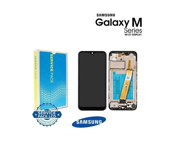 Samsung M125 M12 Lcd Ekran + Dokunmatik Çıtalı Kvk Servis Orj