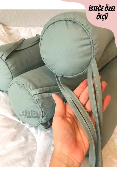 Jaju Baby Yeşil Montessori Yatak Bariyer 80x130 Beşik Kenar Koruma Özel Ölçü - 2