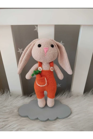 Jaju Baby Havuçlu Tavşan Amigurumi Oyuncak 25 Cm - 1