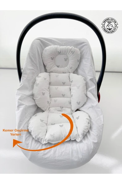 Jaju Baby Puset Minderi Micky 55x35 cm %100 Pamuk Oto koltuğu Minderi - 1