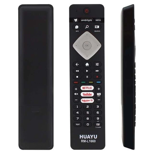 Huayu Philips RM-L1660 RC4498 RC4501 YKF291-003 Netflix-Youtube-Rakuten Tv Tuşlu Lcd Led Tv Kumanda (Ses Komutsuz) ürün görseli 1