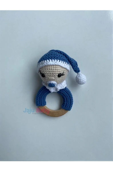 Jaju Baby Amigurumi Emzikli Bebek Diş Kaşıyıcılı Çıngırak 14 Cm - 1