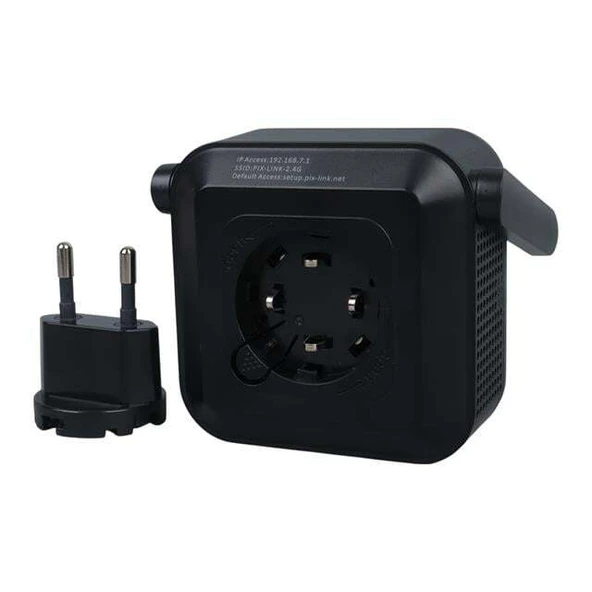 PowerMaster PW-WR22 300 Mbps 2.4 Ghz 2 Anten Wifi Router Repeater Access Point Priz Tipi - Resim 4