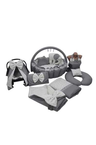 Jaju Baby Lacivert Tasarım Açılır Kapanır Babynest Oyun Minderi Cibinlik Aparatlı - 2