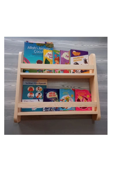 Jaju Baby Çocuk Odası Eğitici 2`li Ahşap Raf Mobilya - 1