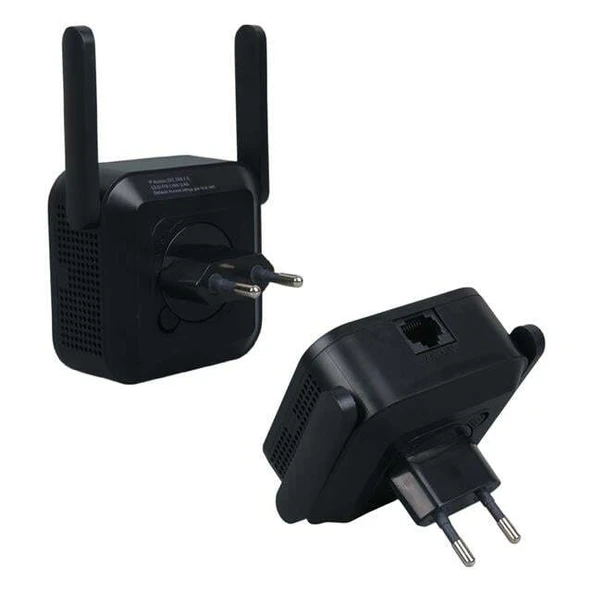 PowerMaster PW-WR22 300 Mbps 2.4 Ghz 2 Anten Wifi Router Repeater Access Point Priz Tipi - Resim 2